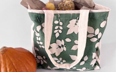 Rose Leaf Print – Shopper bags